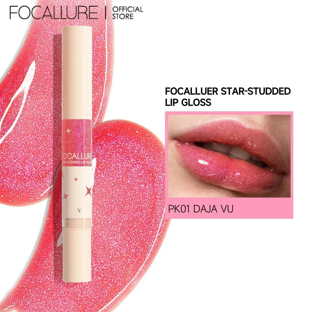 FOCALLURE Diamond Lip Gloss Long-lasting Pearlescent Glitter